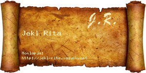 Jekl Rita névjegykártya